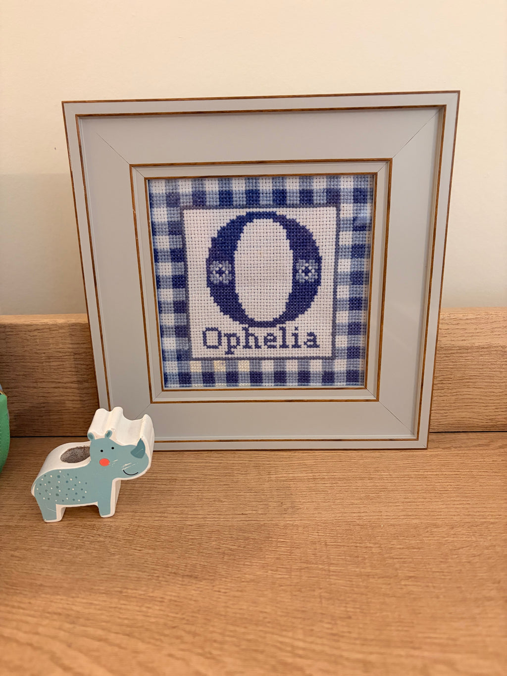 Stitch Your Own Personalised Baby Name Keepsake Kit with Frame - Bold Letter