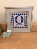 Stitch Your Own Personalised Baby Name Keepsake Kit with Frame - Bold Letter