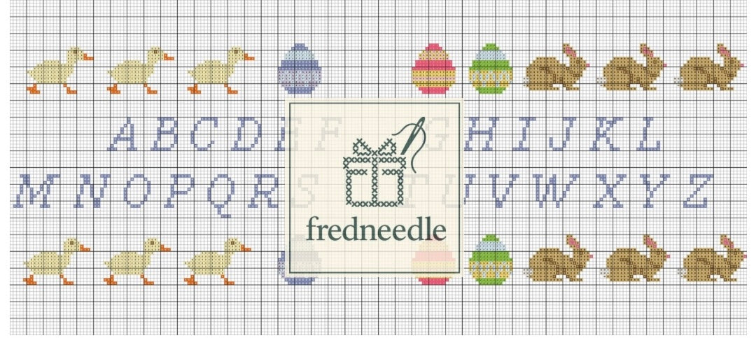 Easter Cross Stitch Pattern Stickers