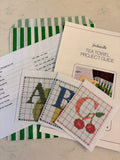 Food Alphabet Tea Towel - Cross Stitch Pattern Stickers Full Alphabet