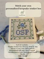 Stitch Your Own Keepsake Trinket Box - Personalised with Initials