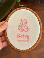 Personalised Mini Baby Name Keepsake Cross Stitch Digital Pattern