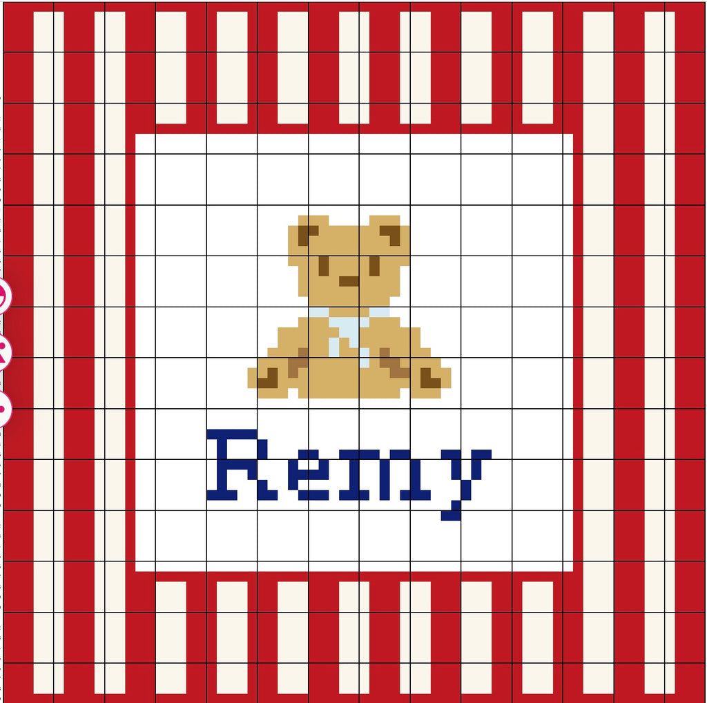 Personalised Baby Name & Motif Cross Stitch Digital Pattern