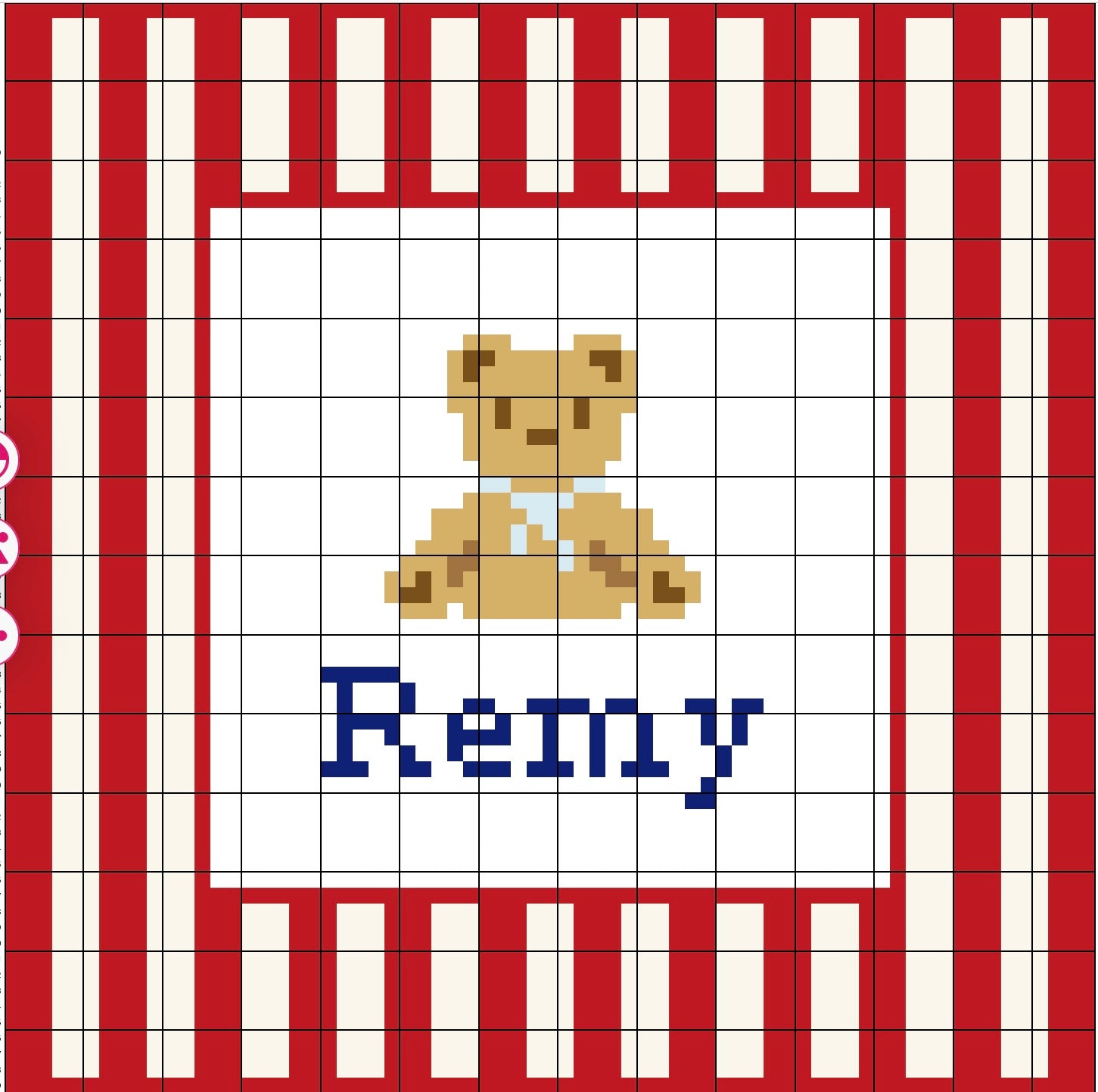 Personalised Baby Name & Motif Cross Stitch Digital Pattern