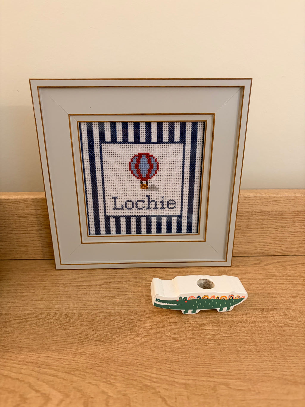 Stitch Your Own Baby Name Keepsake Kit with Frame - Nursery Icon