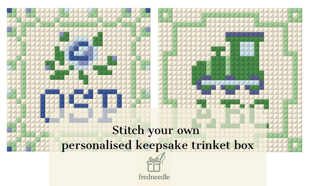 Stitch Your Own Keepsake Trinket Box - Personalised with Initials