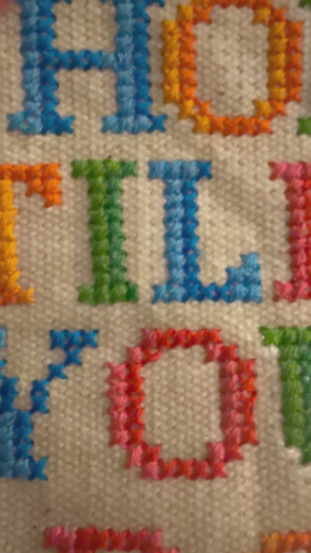 Bright Accent Letters Cross Stitch Stickers - Initials, Monograms, Personalisation - Individual Letters