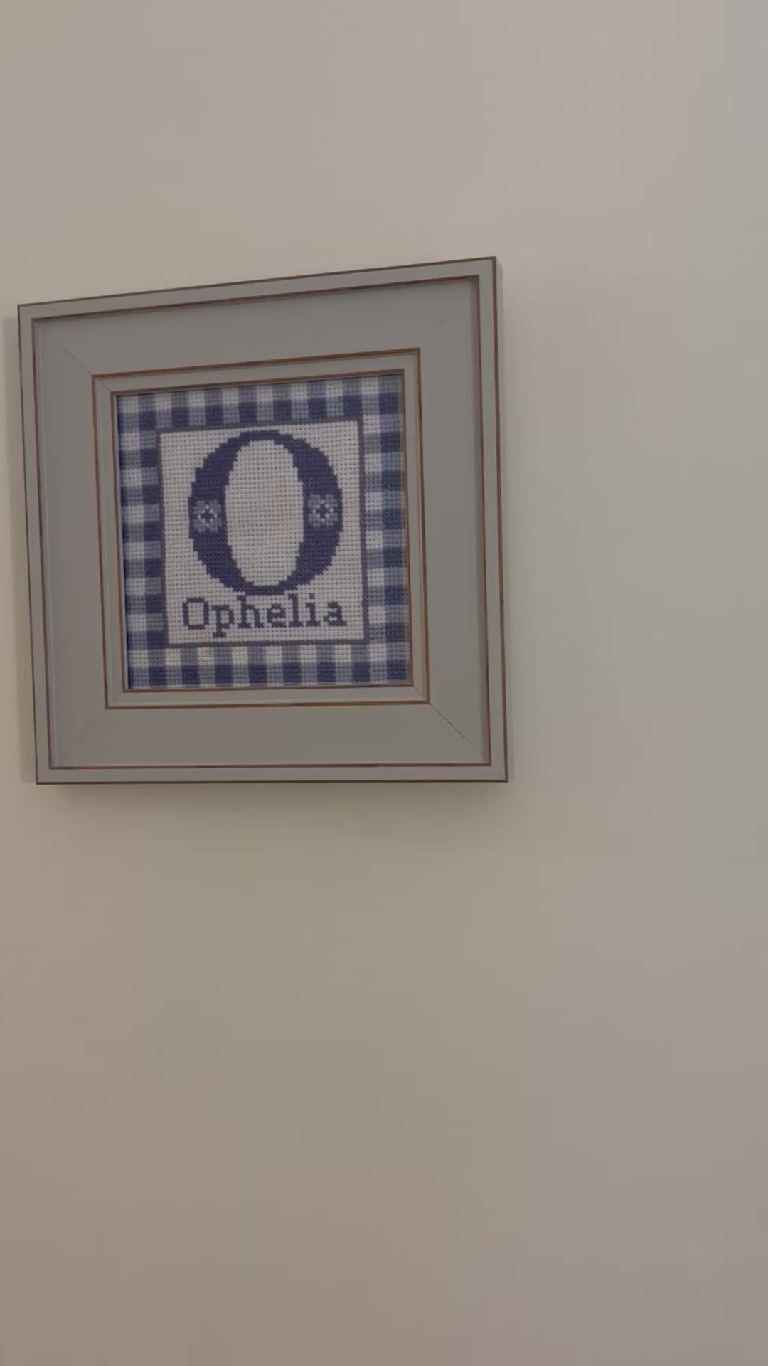 Stitch Your Own Personalised Baby Name Keepsake Kit with Frame - Bold Letter
